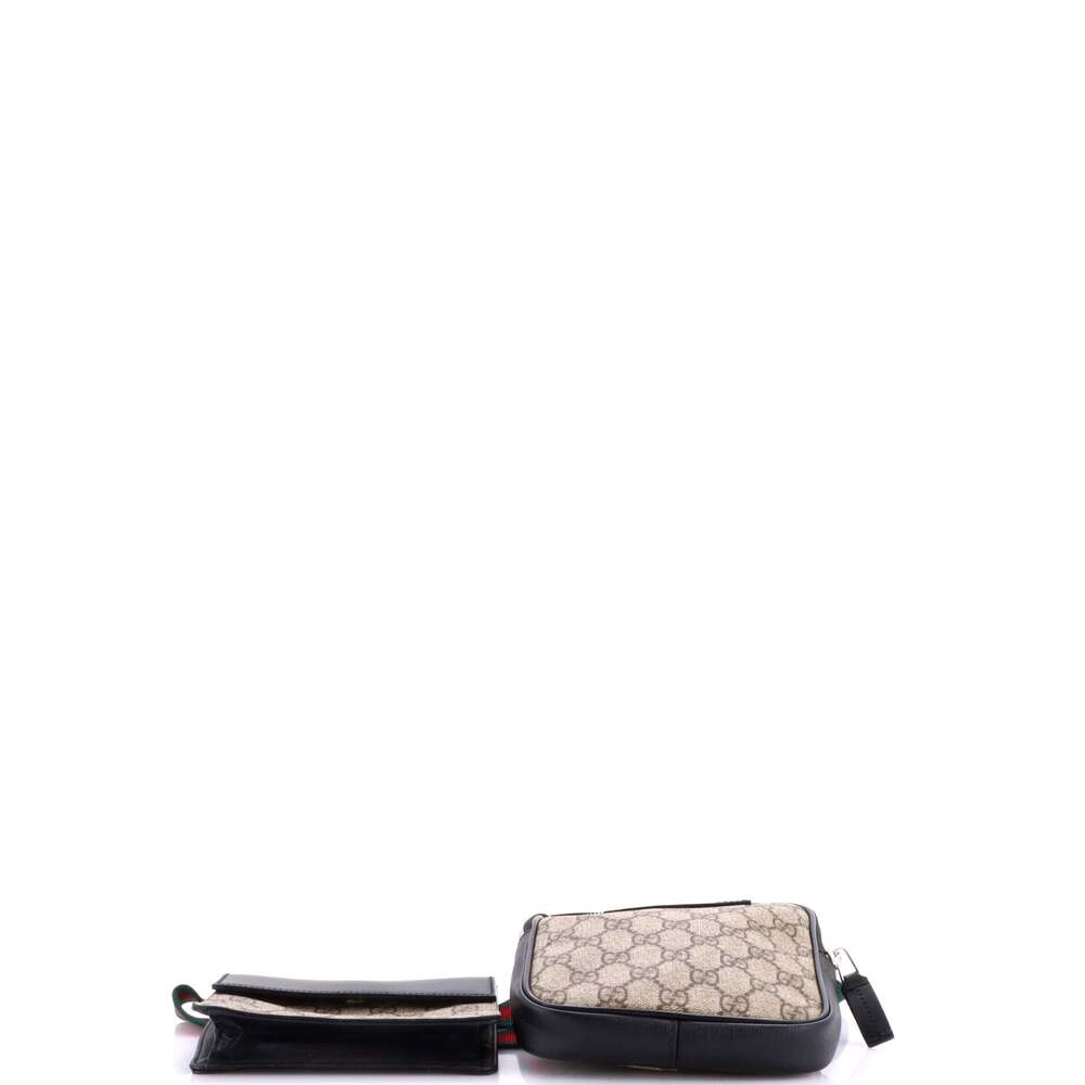Gucci Double Web Belt Bag Gg Coated #247254G95B - Picture 4 of 7